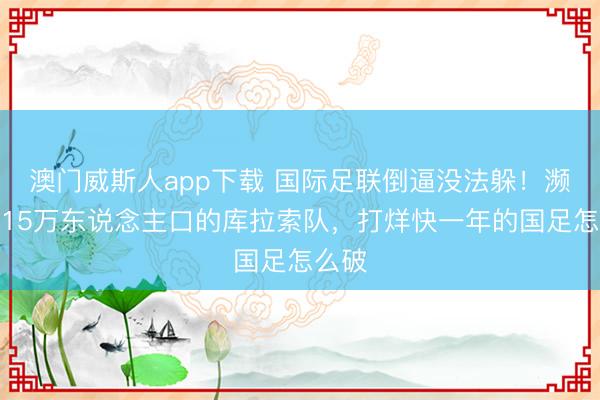 澳门威斯人app下载 国际足联倒逼没法躲！濒临仅15万东说念主口的库拉索队，打烊快一年的国足怎么破