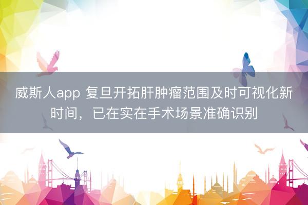 威斯人app 复旦开拓肝肿瘤范围及时可视化新时间，已在实在手术场景准确识别