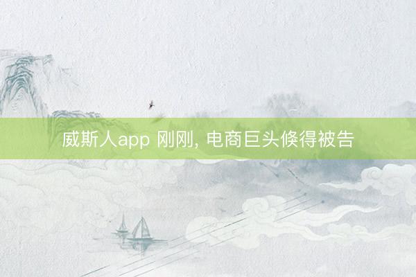 威斯人app 刚刚, 电商巨头倏得被告