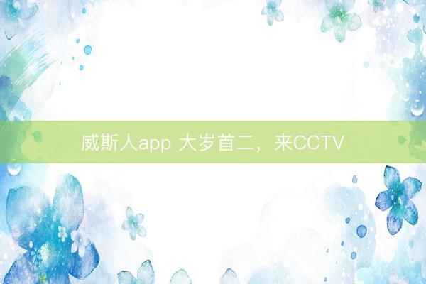 威斯人app 大岁首二,来CCTV