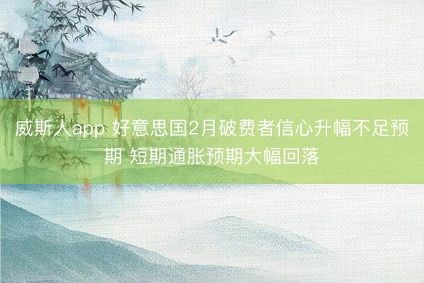 威斯人app 好意思国2月破费者信心升幅不足预期 短期通胀预期大幅回落