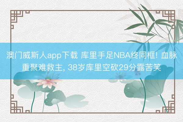 澳门威斯人app下载 库里手足NBA终同框! 血脉重聚难救主， 38岁库里空砍29分露苦笑