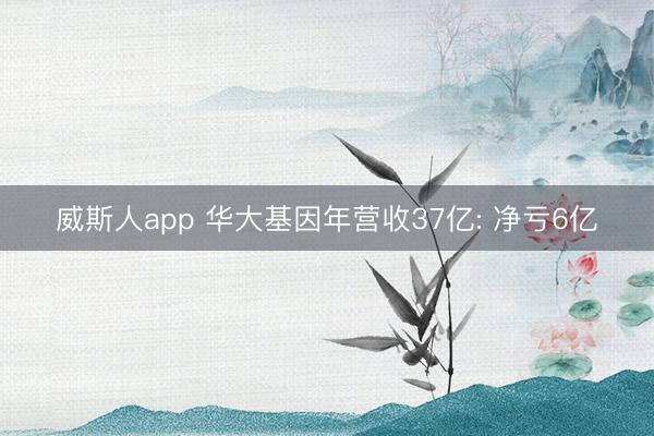 威斯人app 华大基因年营收37亿: 净亏6亿