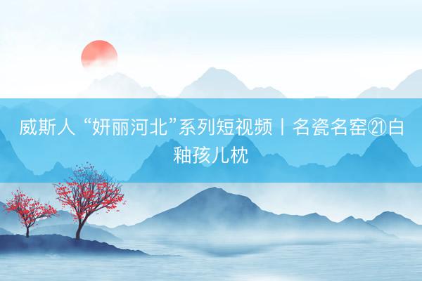 威斯人 “妍丽河北”系列短视频丨名瓷名窑㉑白釉孩儿枕
